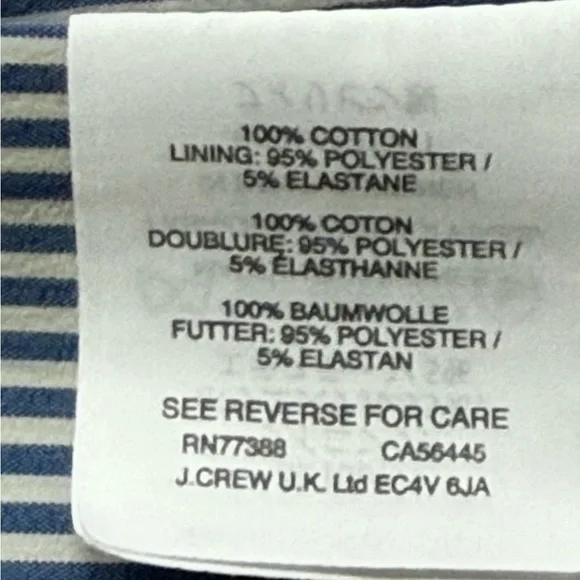 NWOT J. Crew Regent Single Button Blue Chambray Ruffle Blazer Women's Size 8 - Picture 12 of 16